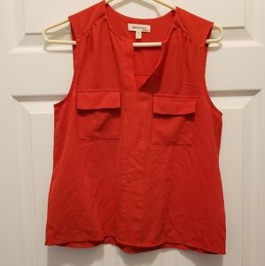 Monteau Women's Red Sleeveless Blouse - Small